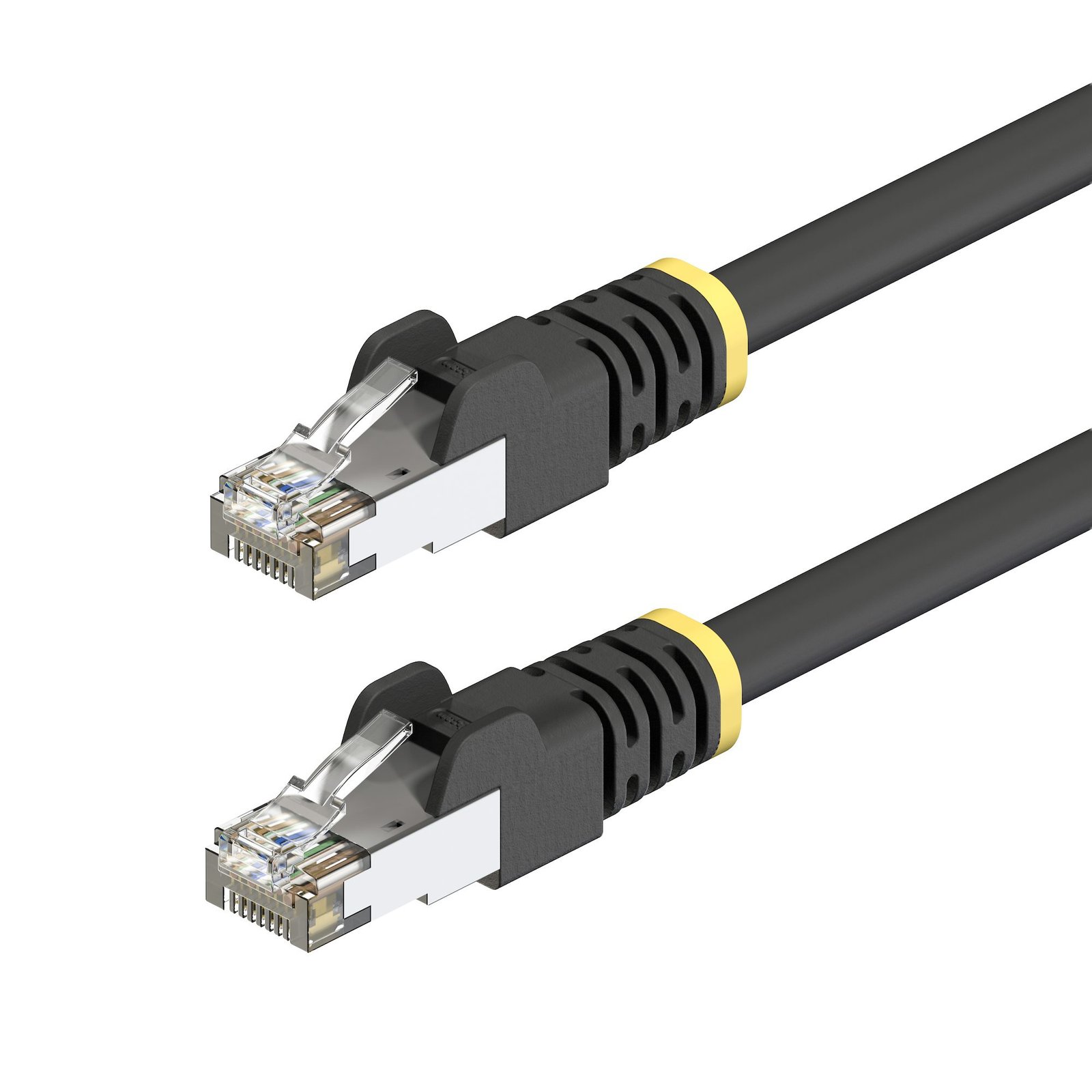 Startech Canada StarTech.com 150ft Black Cat6A Outdoor Ethernet Cable, Snagless RJ45, S/FTP, 23AWG C6APATCHUV150FTBK