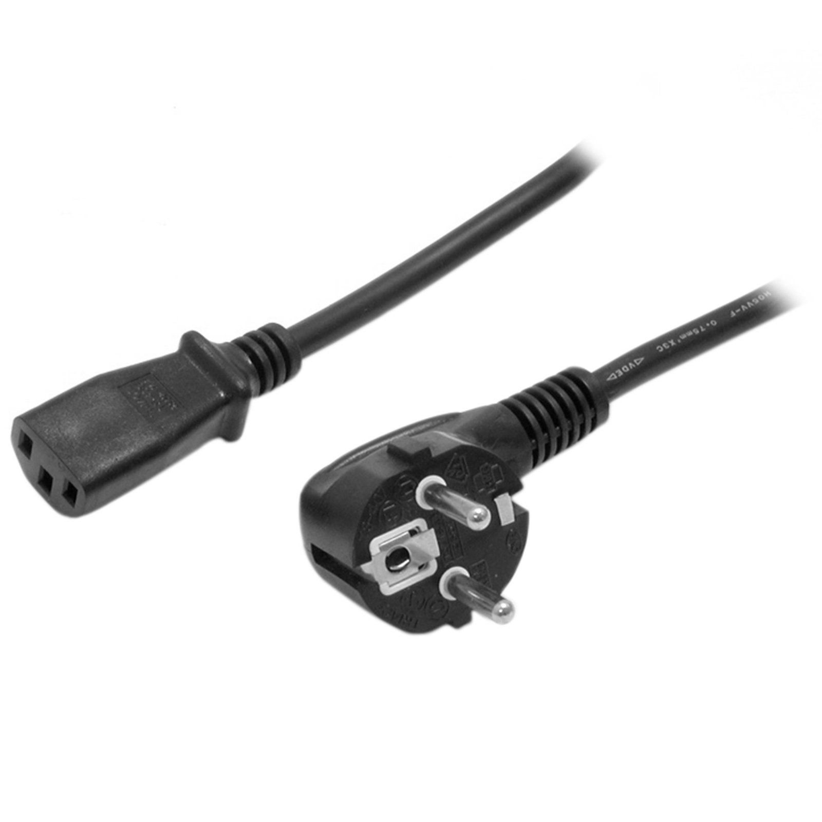Startech Canada StarTech.com 2m (6ft) Computer Power Cord, 18AWG, EU Schuko to C13 250V 10A, Black PXT101EUR