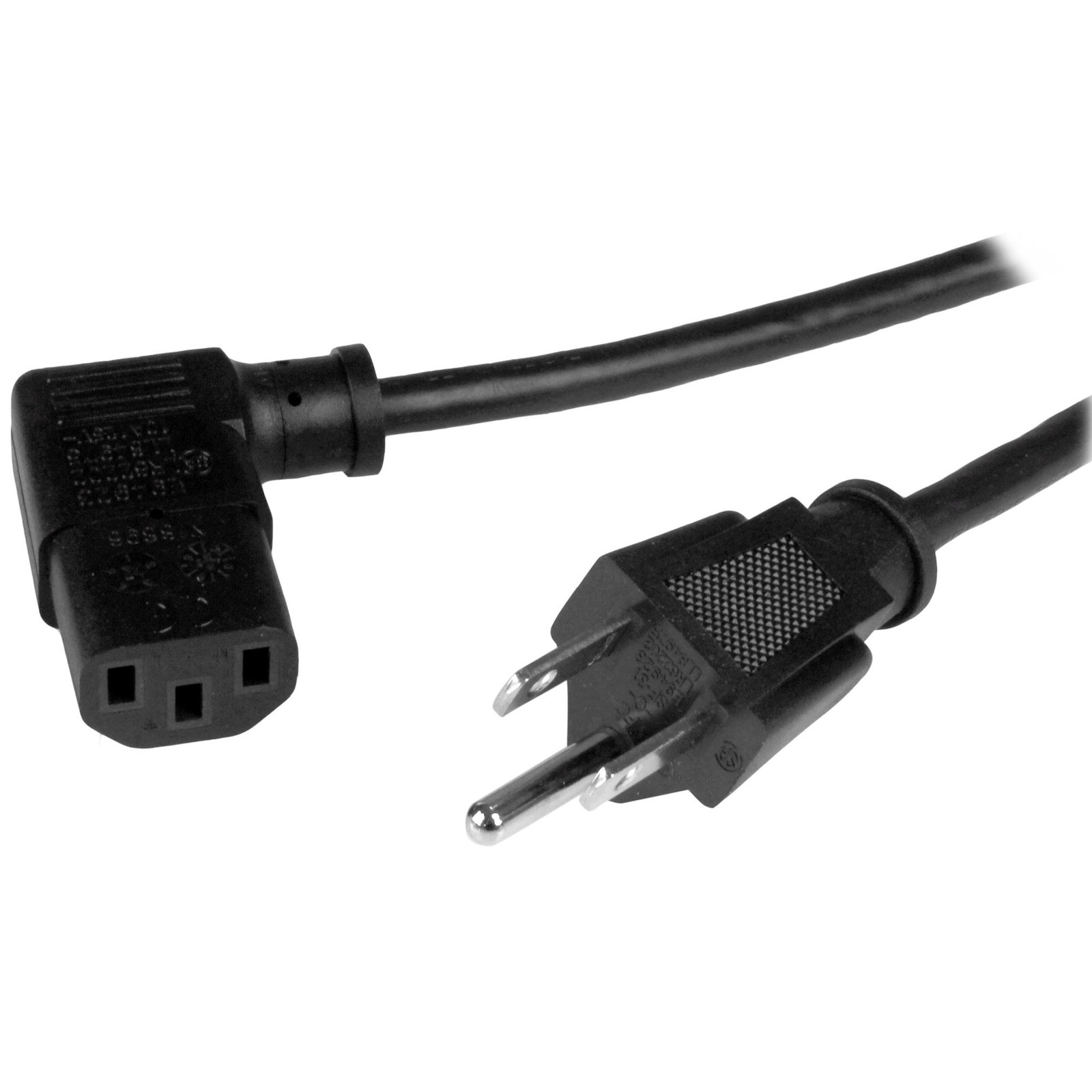 Startech Canada StarTech.com 3ft (1m) Computer Power Cord, NEMA 5-15P to Right Angle C13, 10A 125V, PXT101L3