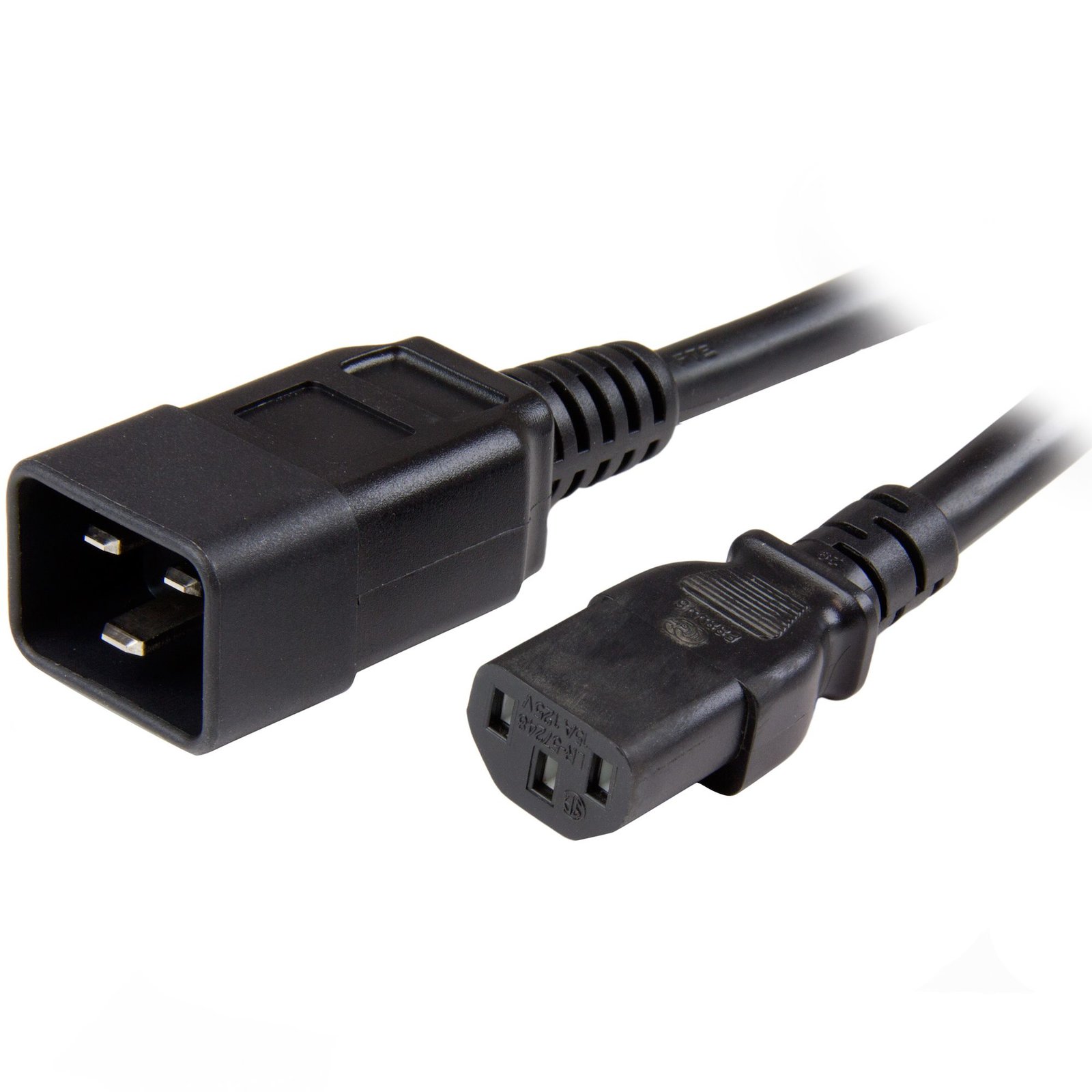 Startech Canada StarTech.com 3ft (1m) Heavy Duty Extension Cord, IEC 320 C13 to C20 Black 15A 125V, PXTC13C20143