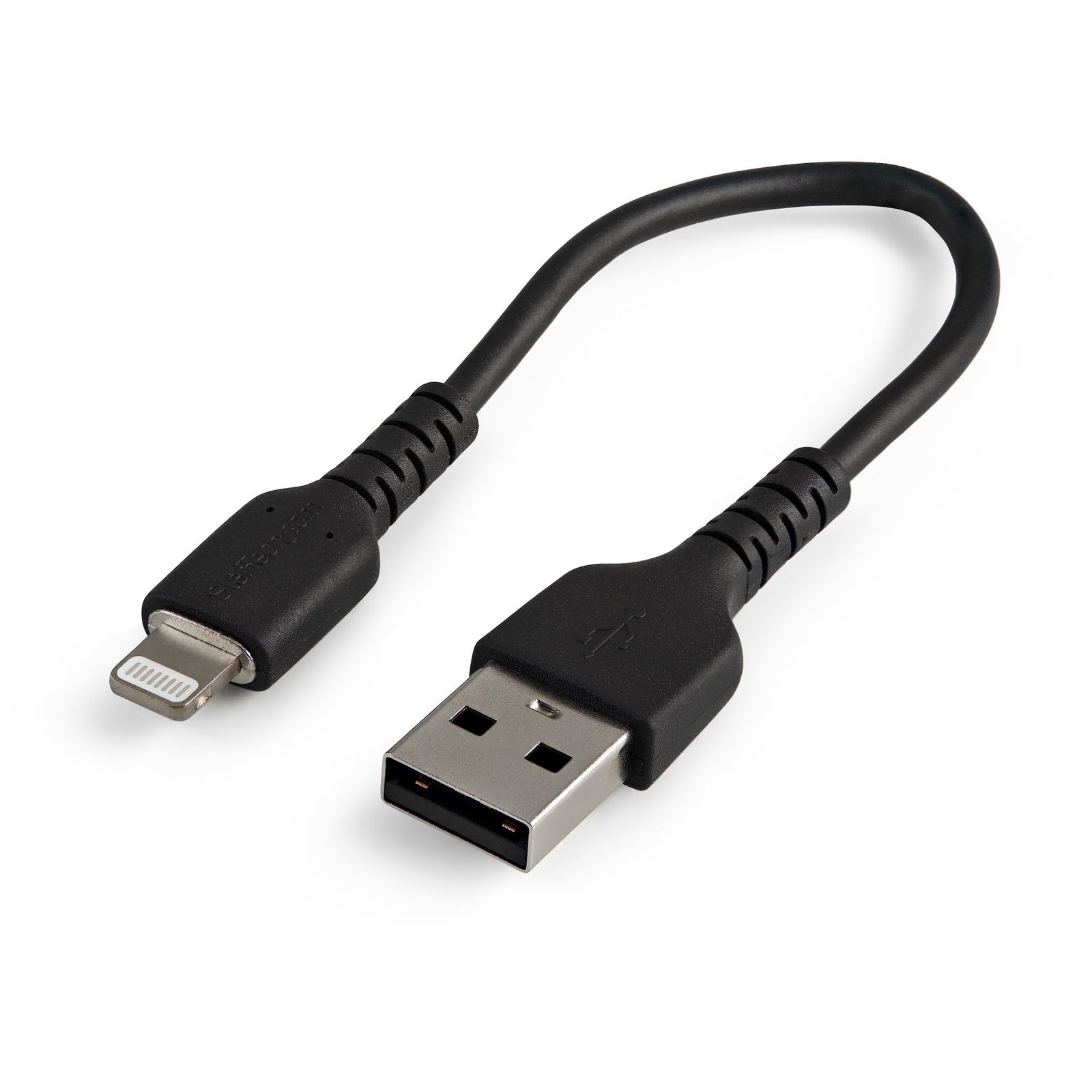 Startech Canada StarTech.com 6 inch (15cm) Durable Black USB-A to Lightning Cable - Heavy Duty RUSBLTMM15CMB