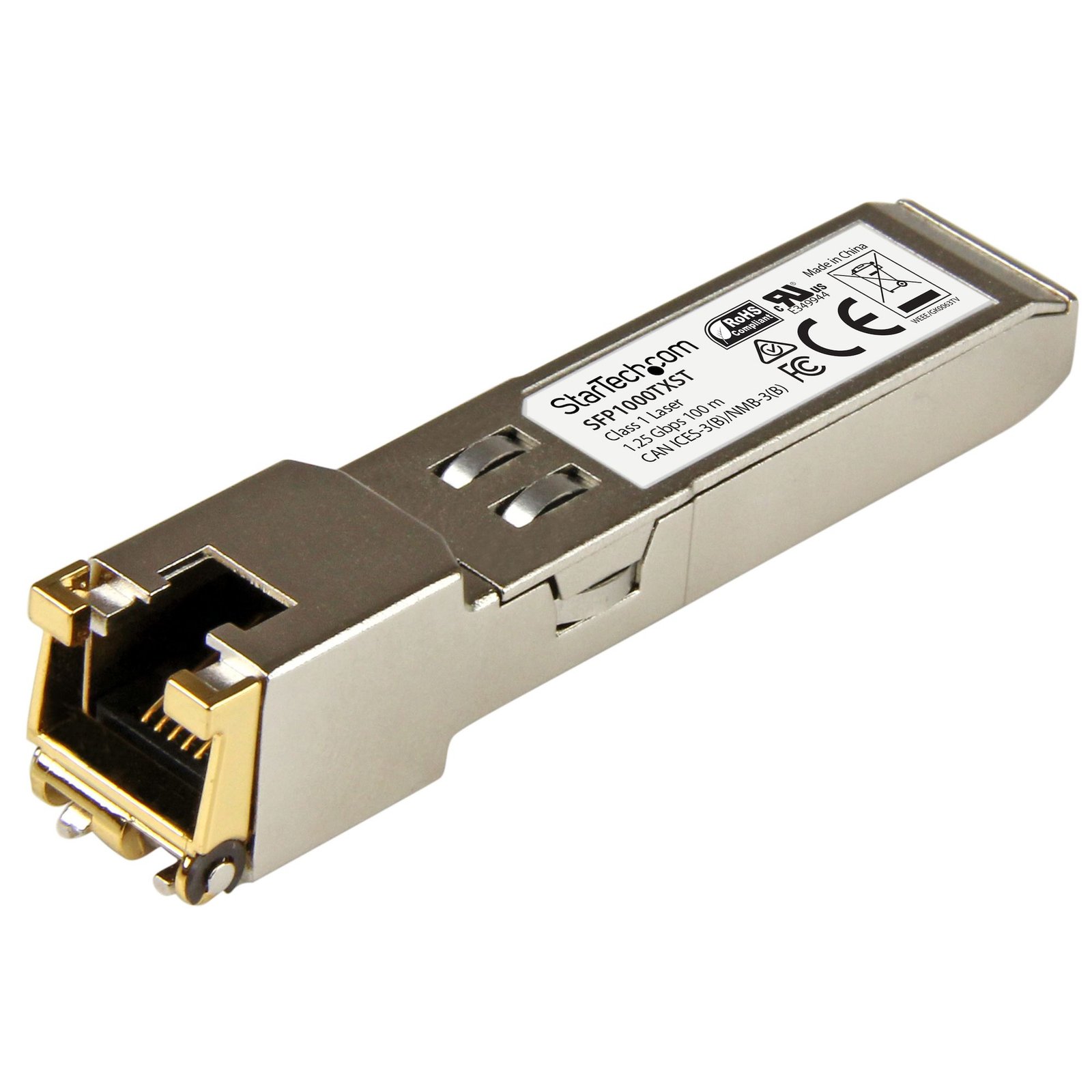 Startech Canada StarTech.com MSA Uncoded SFP Module - 1000BASE-TX - to RJ45 Cat6/Cat5e - 1GE SFP1000TXST