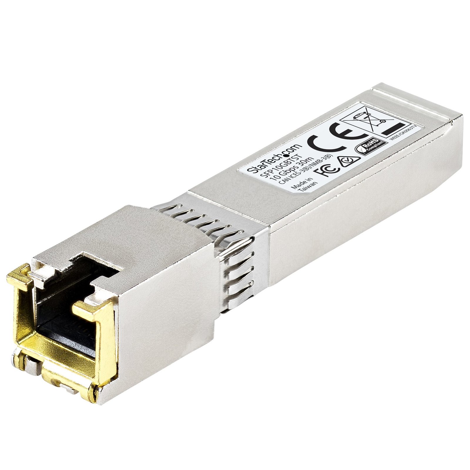 Startech Canada StarTech.com MSA Uncoded SFP+ Module - 10GBASE-T - to RJ45 Cat6/Cat5e - 10GE SFP10GBTST