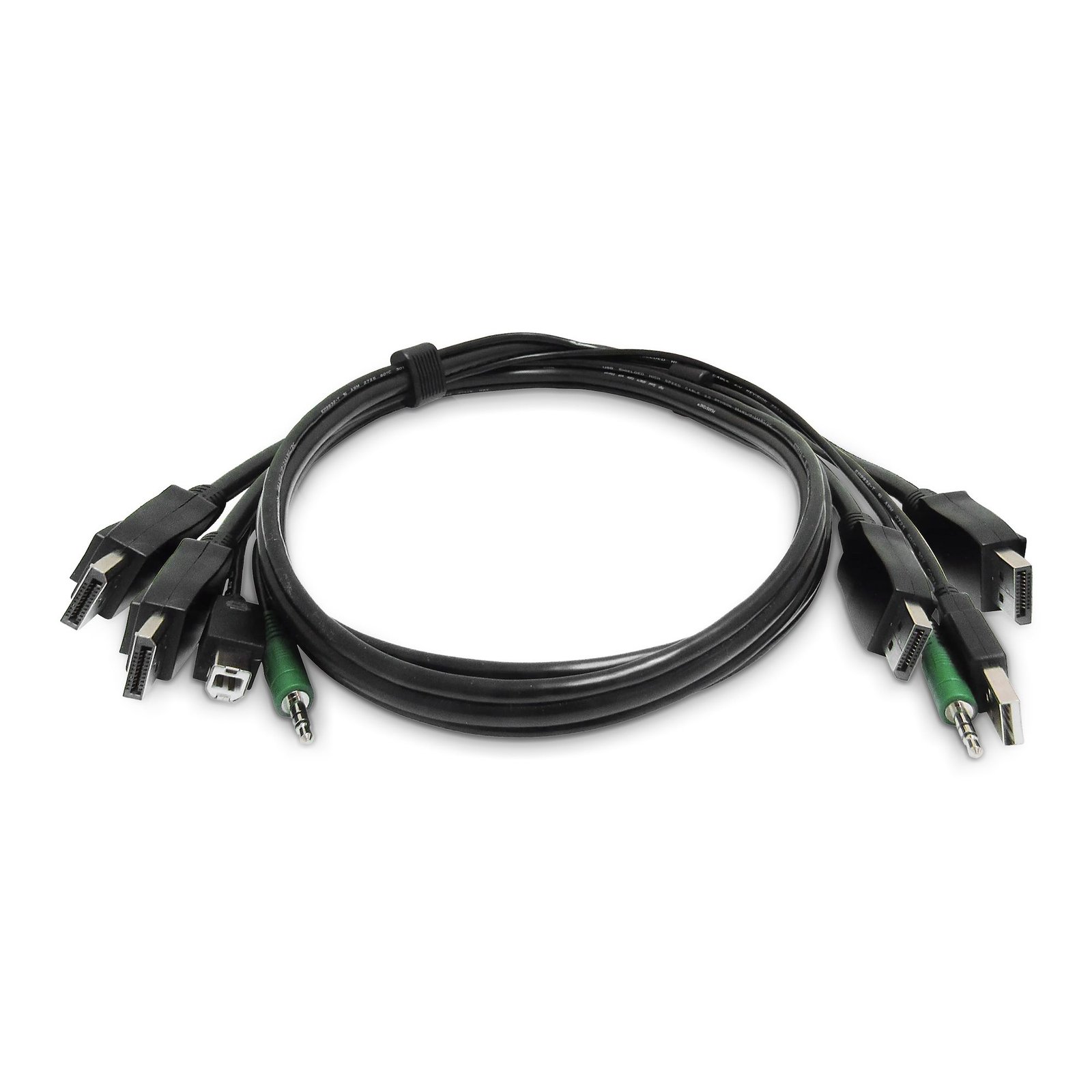 Startech Canada StarTech.com 6ft (1.8m) Dual-DisplayPort KVM Cable, USB 2.0, 3.5mm Audio, SK2DPMMKVM06-TAA