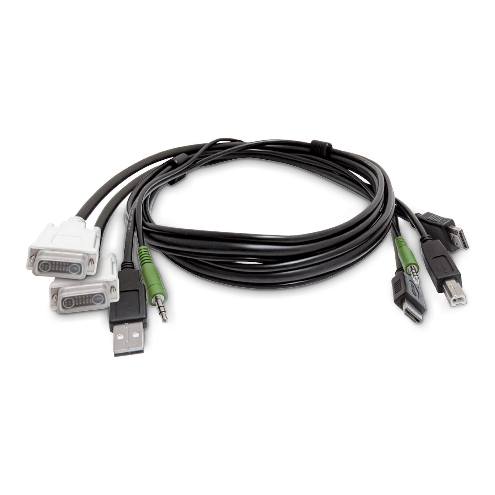 Startech Canada StarTech.com 6ft (1.8m) Dual-Display KVM Cable, 2x DVI to HDMI, USB 2.0, 3.5mm, SK2DVI2HDMMKVM06-TAA