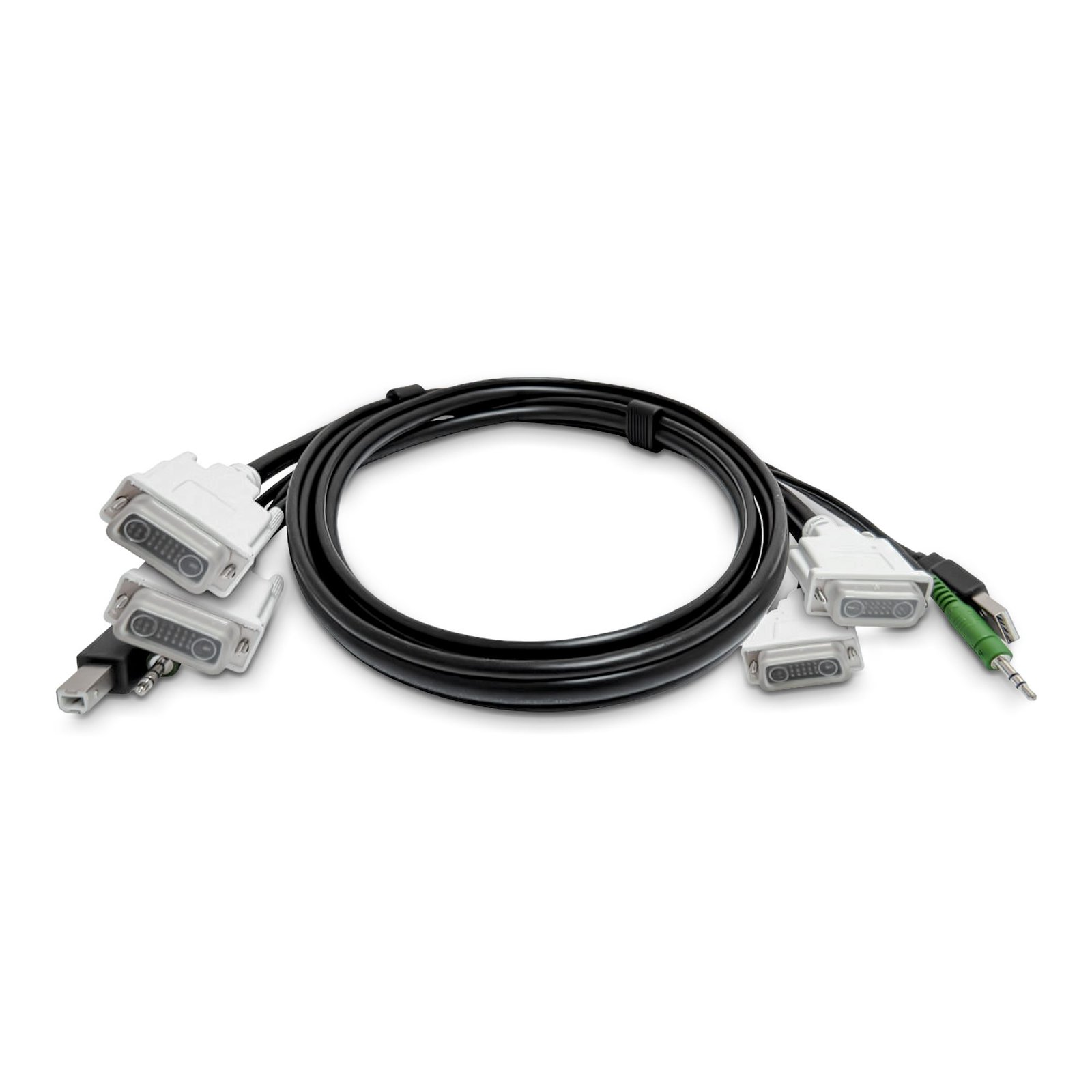 Startech Canada StarTech.com 10ft (3m) Dual-DVI KVM Cable, USB 2.0, 3.5mm Audio, Universally SK2DVMMKVM10-TAA