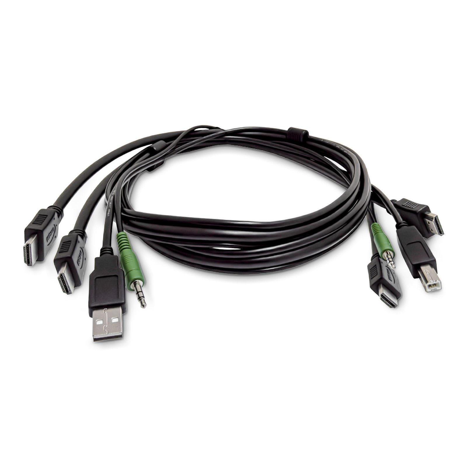 Startech Canada StarTech.com 6ft (1.8m) Dual-HDMI KVM Cable, USB 2.0, 3.5mm Audio, Universally SK2HDMMKVM06-TAA