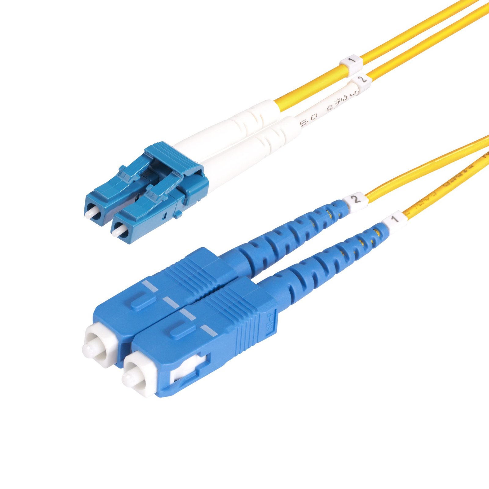 Startech Canada StarTech.com 15m (49.2ft) LC to SC (UPC) OS2 Single Mode Duplex Fiber Optic Cable, SMLCSC-OS2-15M