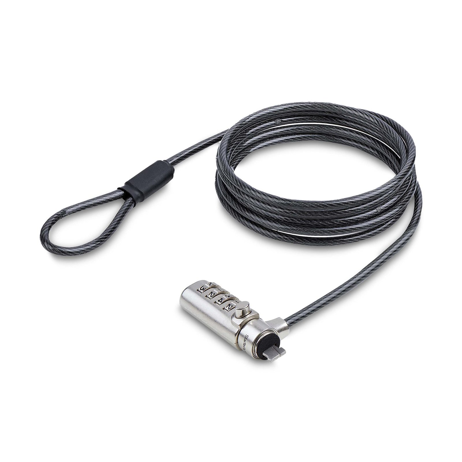Startech Canada StarTech.com Slim Lock Nano Slot Compatible, 5ft/1.5m Locking Cable, Anti-Theft SNANOC4D-LAPTOP-LOCK