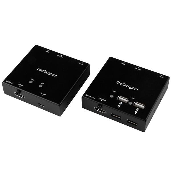 Startech Canada StarTech.com HDMI over CAT6 Extender with 4-port USB Hub - 165 ft (50m) - 1080p - ST121USBHD