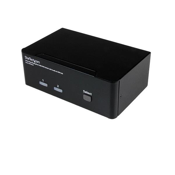 Startech Canada StarTech.com 2 Port Dual DisplayPort USB KVM Switch with Audio & 2.0 Hub - TAA SV231DPDDUA