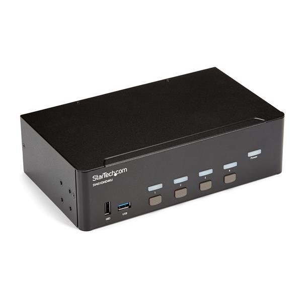 Startech Canada StarTech.com 4 Port HDMI KVM Switch - 4K 30Hz - Dual Display - TAA SV431DHD4KU