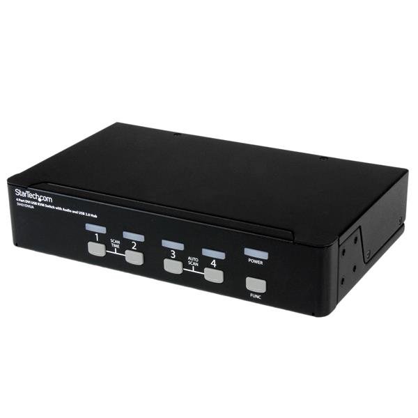 Startech Canada StarTech.com 4 Port DVI USB KVM Switch with Audio and 2.0 Hub - TAA SV431DVIUA