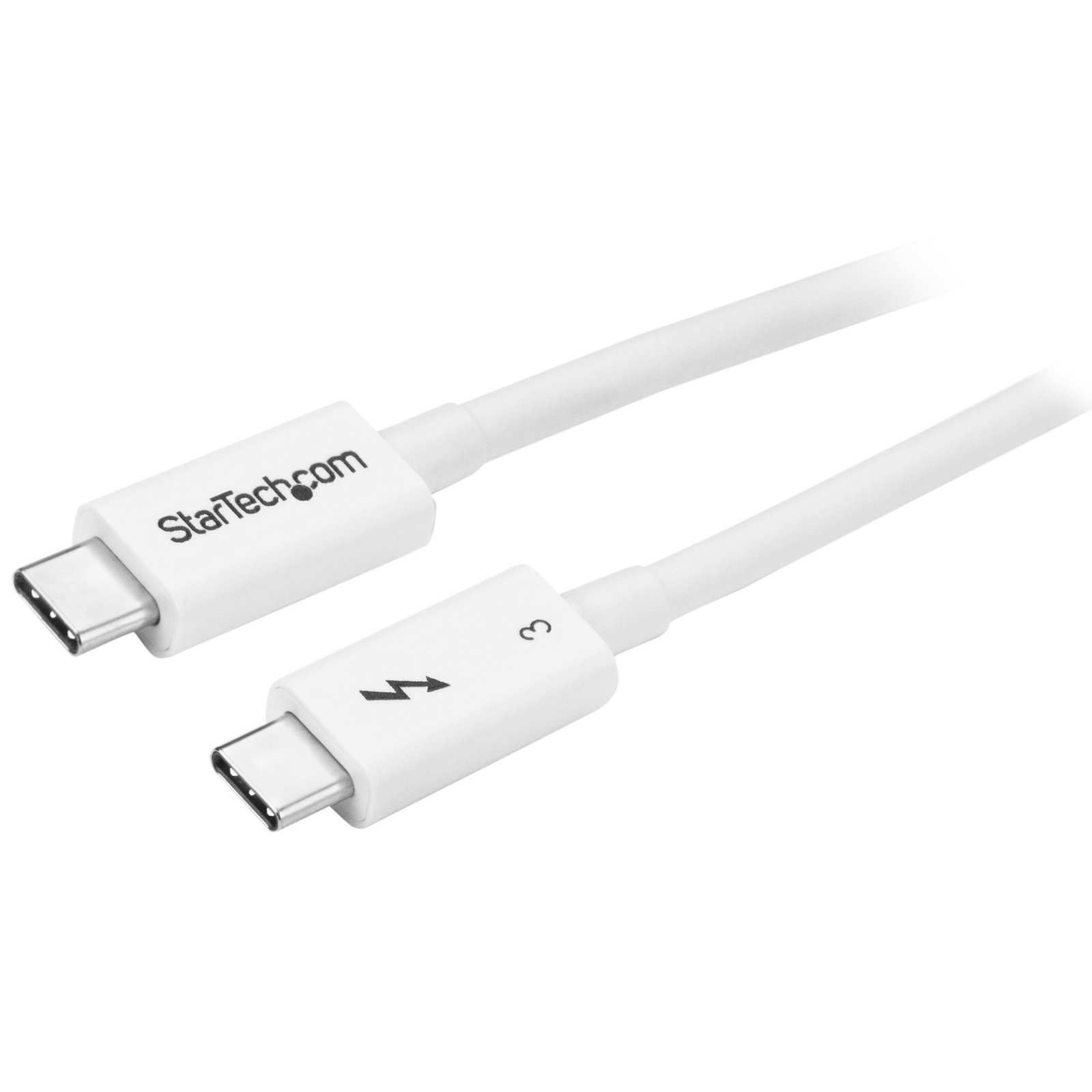 Startech Canada StarTech.com 1.6ft (50cm) Thunderbolt 3 Cable, 40Gbps, 100W PD, 4K/5K, Certified, TBLT34MM50CW