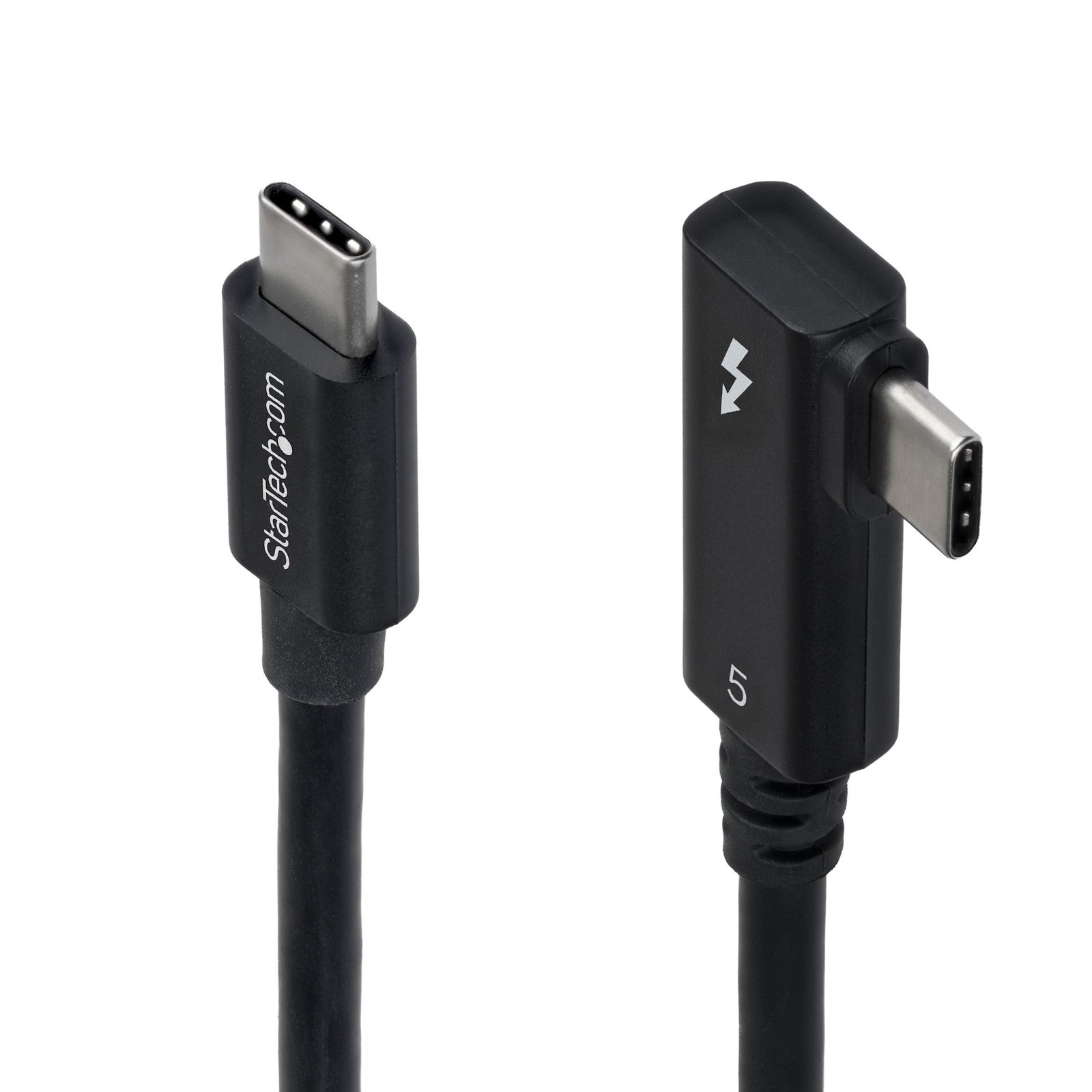 Startech Canada StarTech.com 2.6ft (80cm) Right Angle Thunderbolt 5 Cable, 80Gbps/Up to 120Gbps, TBLT5MM80CM240WRA