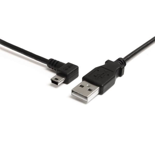 Startech Canada StarTech.com 3 ft Mini USB Cable - A to Left Angle B USB2HABM3LA
