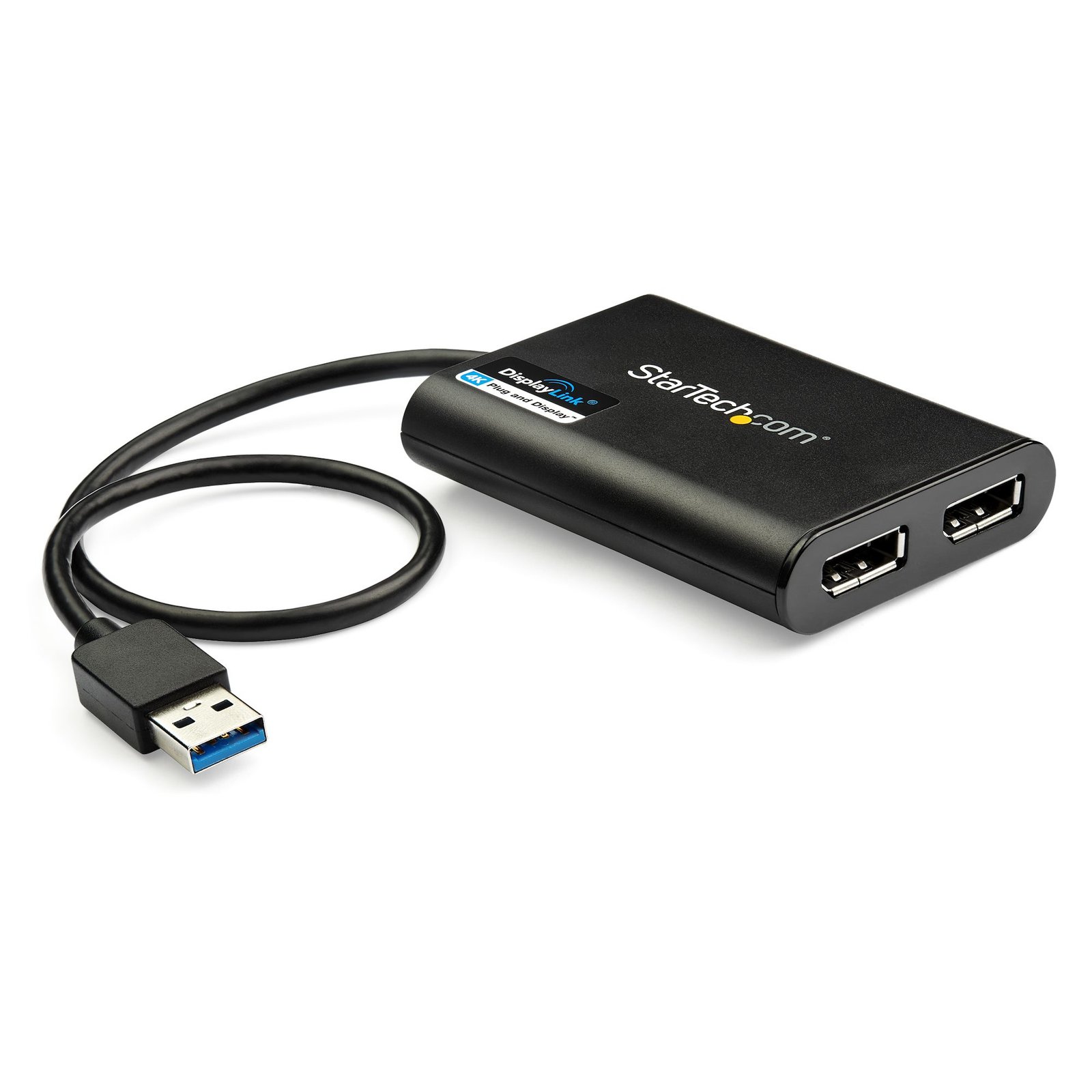 Startech Canada StarTech.com USB 3.0 to Dual DisplayPort Adapter, 4K 60Hz, DisplayLink Certified, USB32DP24K60