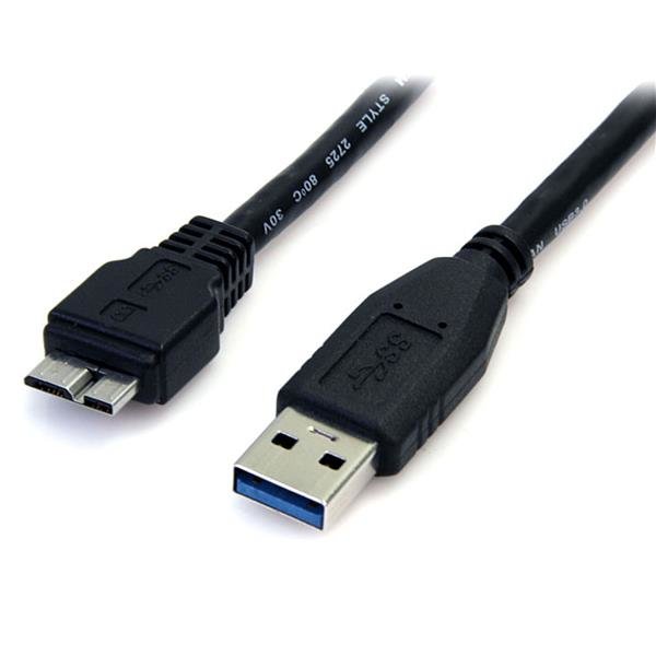 Startech Canada StarTech.com 0.5m (1.5ft) Black SuperSpeed USB 3.0 (5Gbps) Cable A to Micro B - M/M USB3AUB50CMB