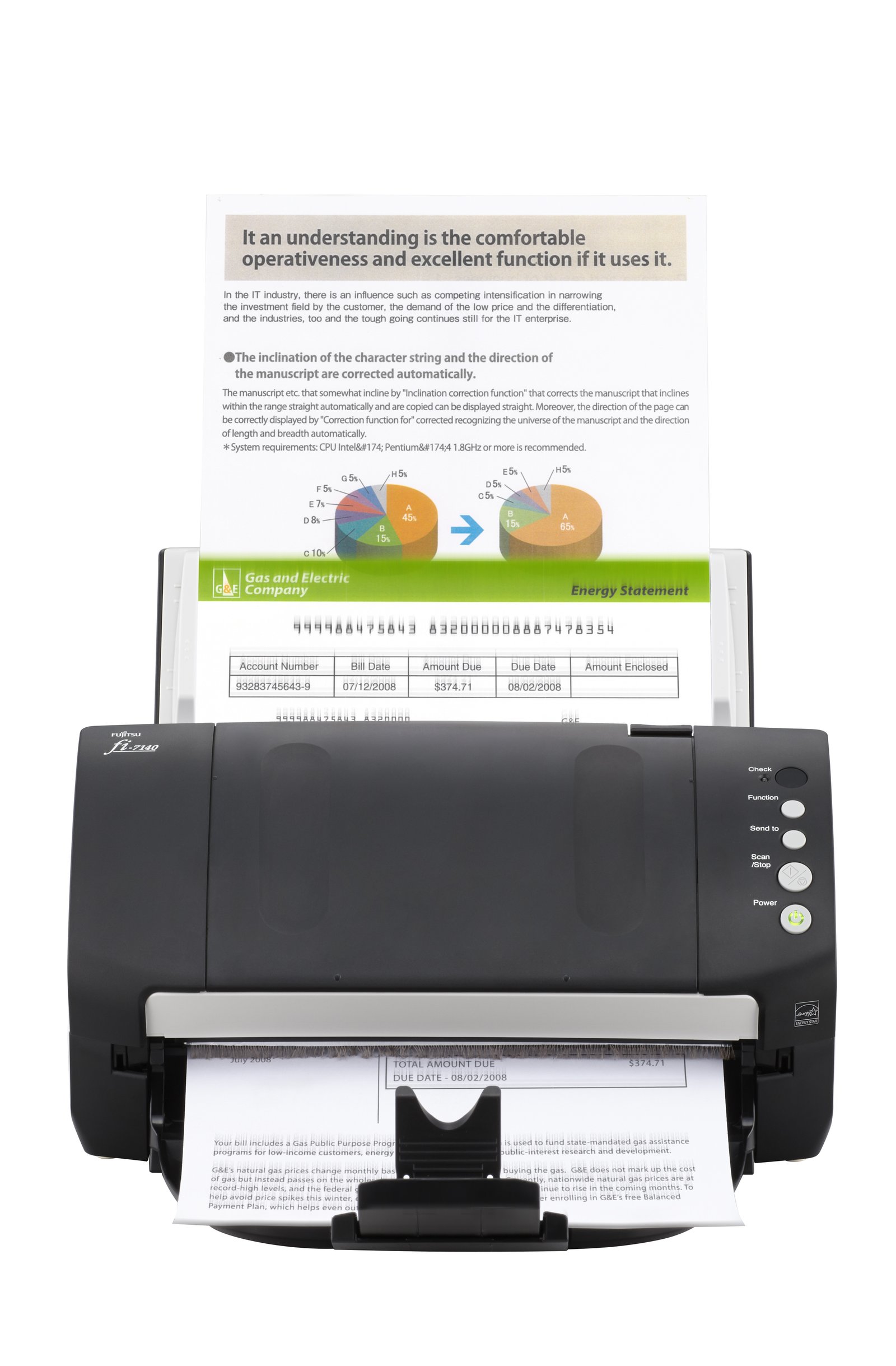 Fujitsu fi-7140 ADF scanner 600 x DPI A4 Black, White PA03670-B101