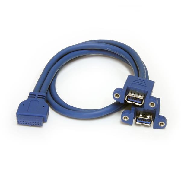 Startech Canada StarTech.com 2 Port Panel Mount USB 3.0 (5Gbps) Cable - A to Motherboard Header F/F USB3SPNLAFHD