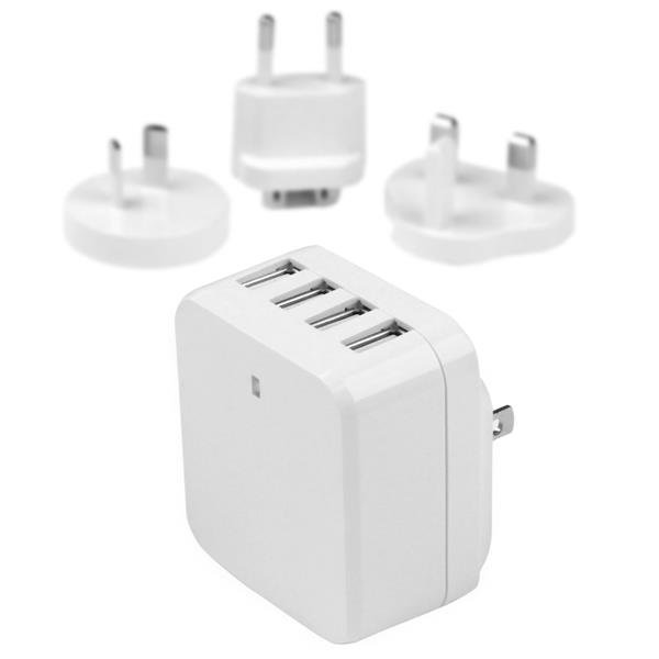 Startech Canada StarTech.com 4-Port USB Wall Charger - International Travel - 34W/6.8A - White