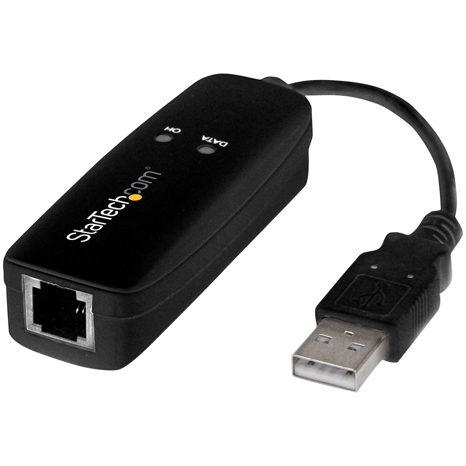 Startech Canada StarTech.com USB 2.0 Fax Modem - 56K External Hardware Dial Up V.92 Dongle/Adapter USB56KEMH2