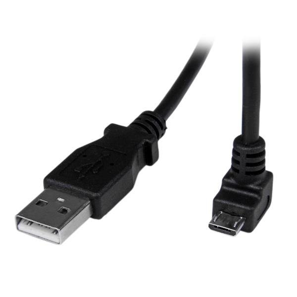 Startech Canada StarTech.com 2m Micro USB Cable - A to Down Angle B USBAUB2MD
