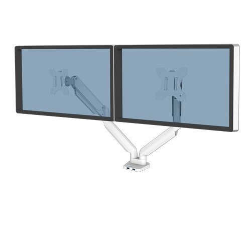 Fellowes Platinum Series Dual Monitor Arm - Mount for Two 8KG 40 Inch Screens - Adjustable Desk - 8056301