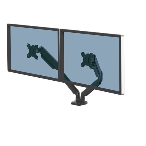 Fellowes Platinum Series Dual Monitor Arm - Mount for Two 8KG 40 Inch Screens - Adjustable Desk - 8042501
