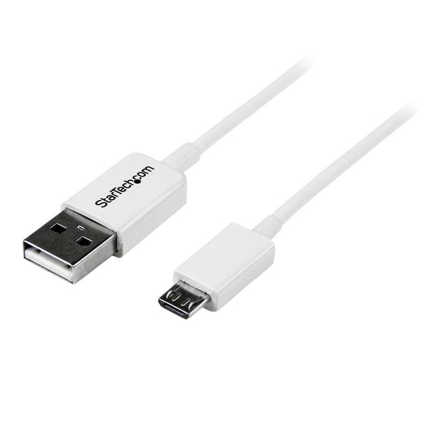 Startech Canada StarTech.com 2m White Micro USB Cable - A to B USBPAUB2MW