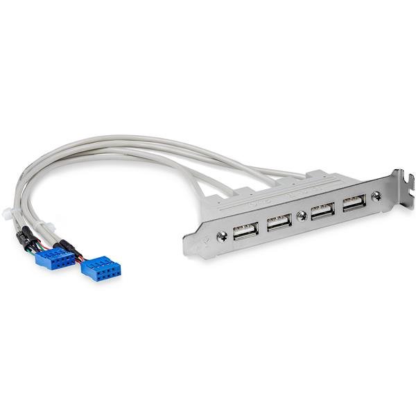 Startech Canada StarTech.com 4 Port USB A Female Slot Plate Adapter USBPLATE4