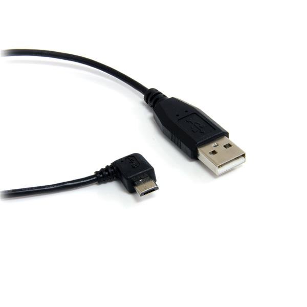 Startech Canada StarTech.com 1 ft Micro USB Cable - A to Right Angle B UUSBHAUB1RA