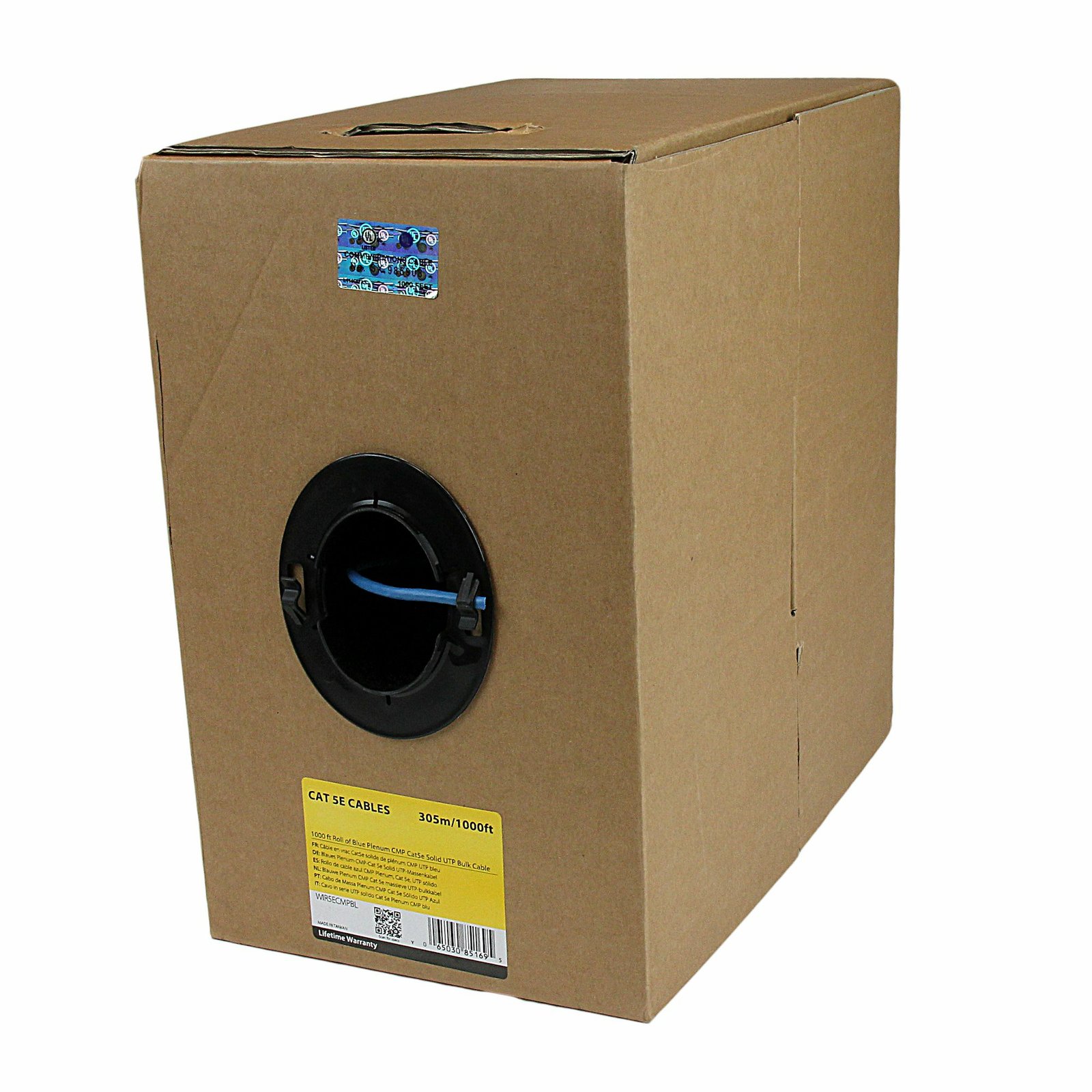 Startech Canada StarTech.com Bulk Cat 5e Ethernet Cable - 1000 ft. - Solid - Plenum CMP - Blue - WIR5ECMPBL