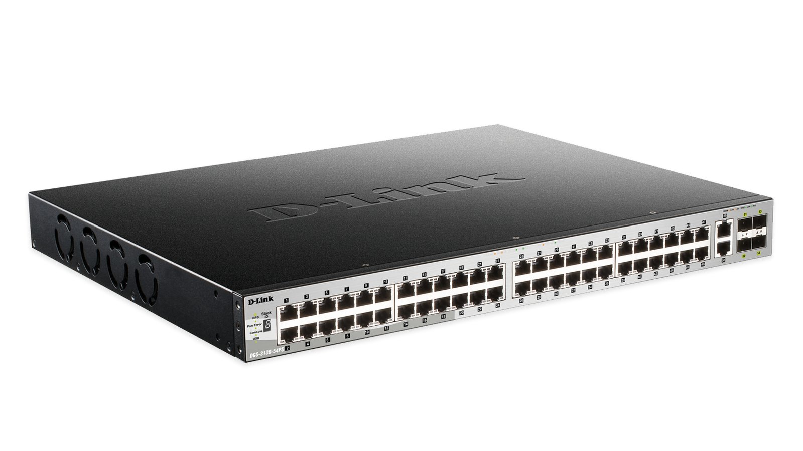 D-Link DGS-3130-54PS Managed L3 Gigabit Ethernet (10/100/1000) Power over (PoE) Black, Grey DGS313054PS
