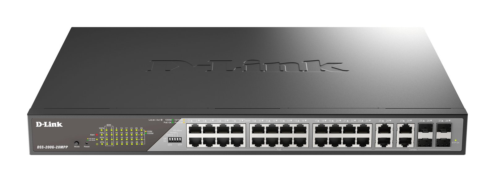 D-Link DSS-200G-28MPP network switch Managed L2 Gigabit Ethernet (10/100/1000) Power over (PoE) 1U