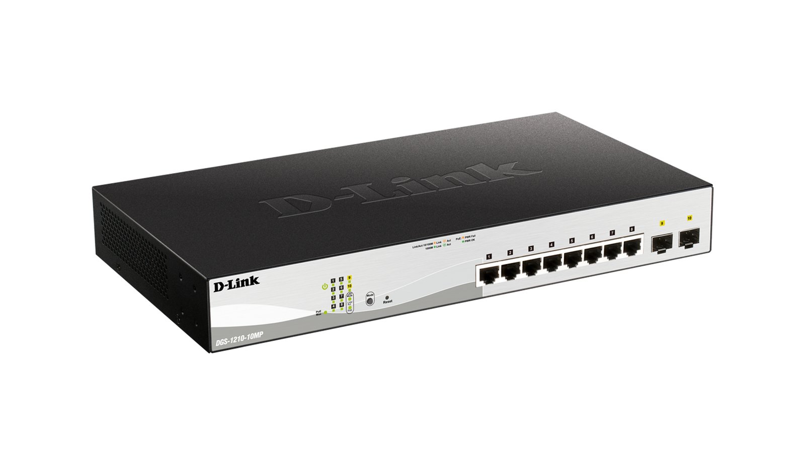 D-Link 10-Port Gigabit PoE+ Smart Managed Switch including 2 SFP Ports DGS121010MP