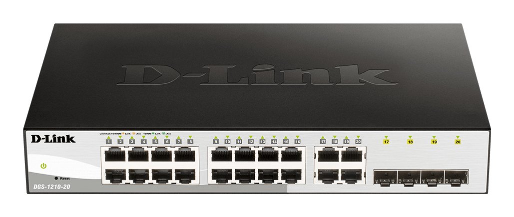D-Link 20-Port Gigabit Smart Managed Switch including 4 SFP ports DGS-1210-20