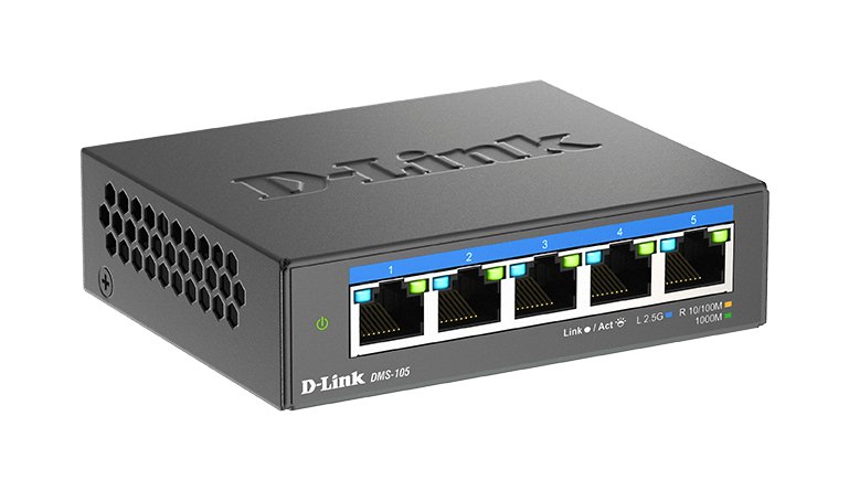 D-Link 5-Port 2.5G Multi-Gigabit Desktop Switch DMS-105
