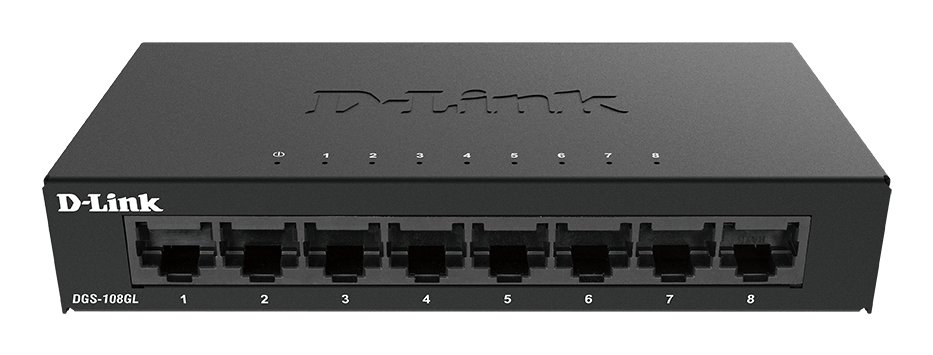 D-Link DGS-108GL 8-Port Gigabit Unmanaged Desktop Switch