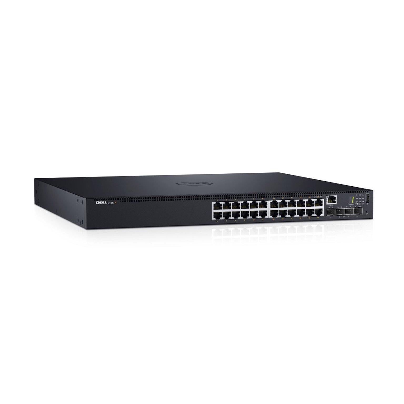 DELL N1524P Managed L3 Gigabit Ethernet (10/100/1000) Power over (PoE) 1U Black 210-AEVY