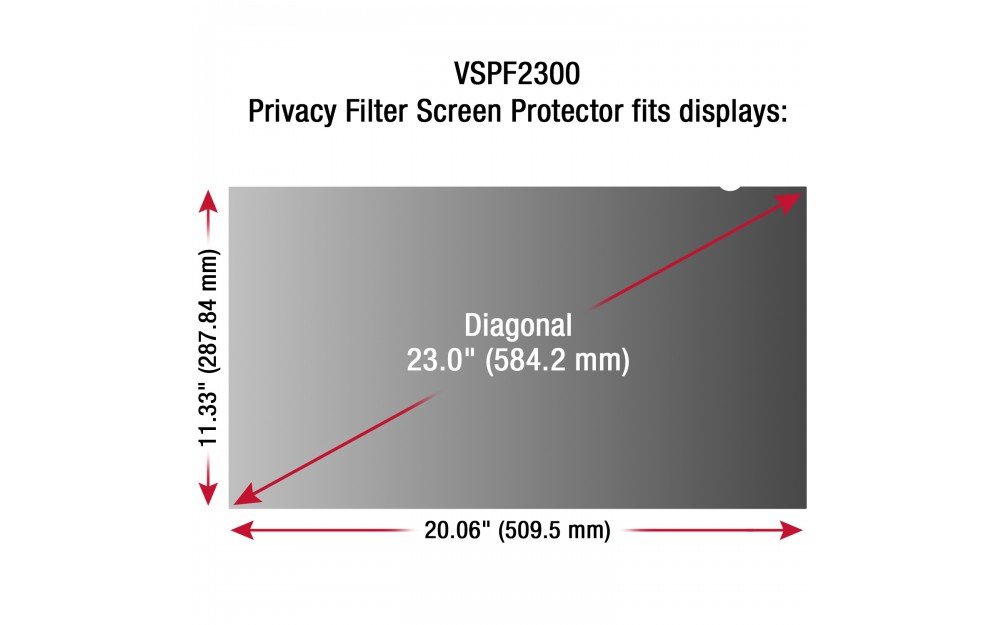 Viewsonic Canada VSPF2300 display privacy filter 58.4 cm (23") Monitor