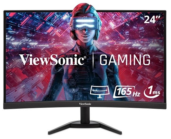 Viewsonic Canada VX Series VX2418C computer monitor 61 cm (24") 1920 x 1080 pixels LCD Black