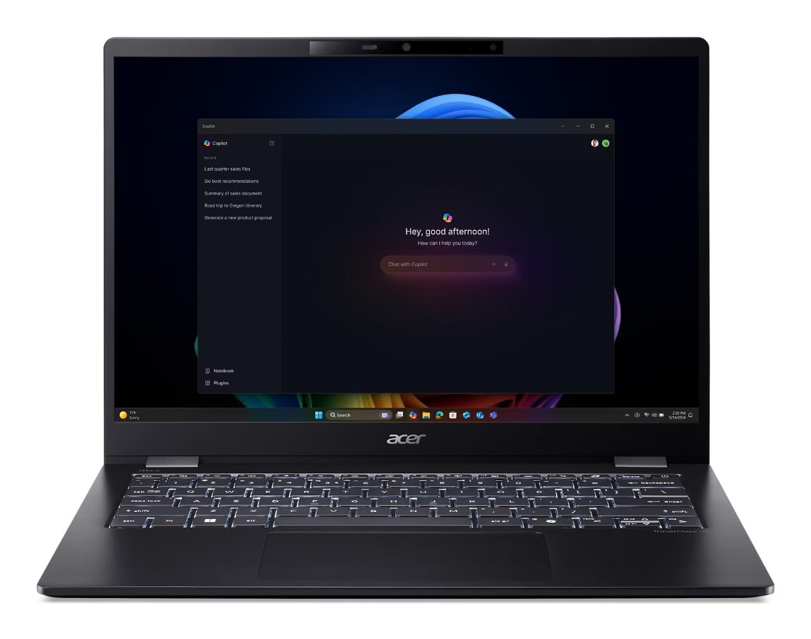 Acer TravelMate P6 14 AI TMP614-54-56PB Copilot+ PC Intel Core Ultra 5 226V Laptop 35.6 cm WQXGA+ NX.BJJAA.002
