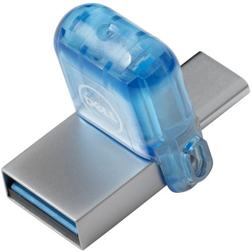 DELL AC429144 USB flash drive 256 GB Type-A / Type-C 3.2 Gen 1 (3.1 Blue, Stainless steel