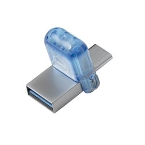 DELL AB135396 USB flash drive 128 GB Type-A / Type-C 3.2 Gen 1 (3.1 Blue, Silver
