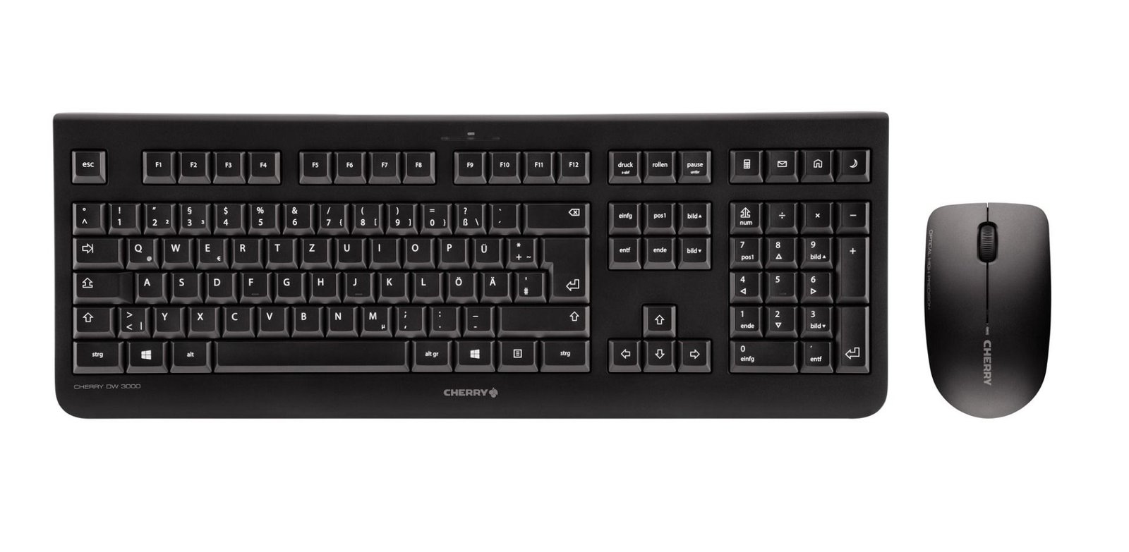 CHERRY DW 3000 keyboard Mouse included RF Wireless Spanish Black JD-0710ES-2