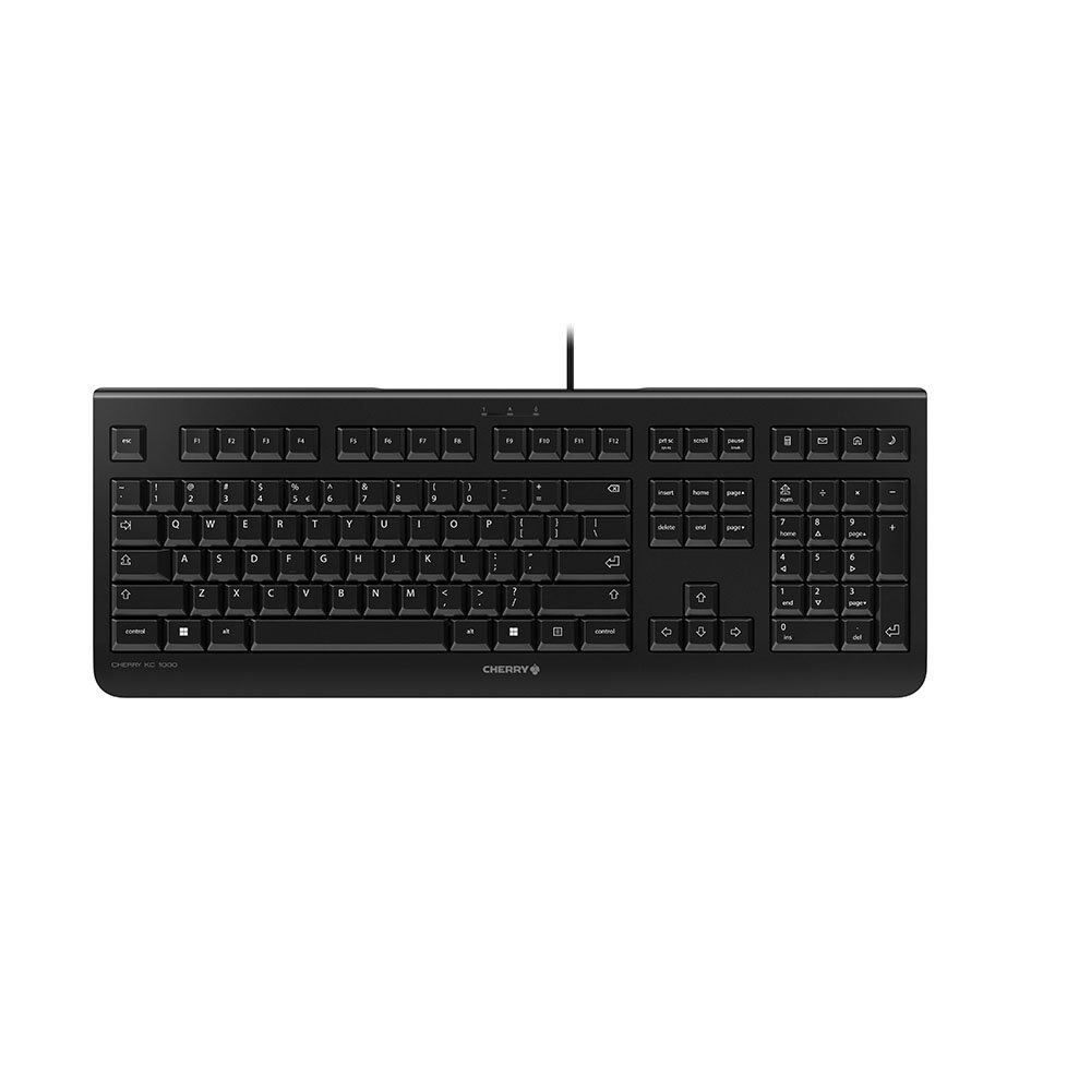 CHERRY KC 1000 keyboard Office USB QWERTY US English Black JK-0800EU-2