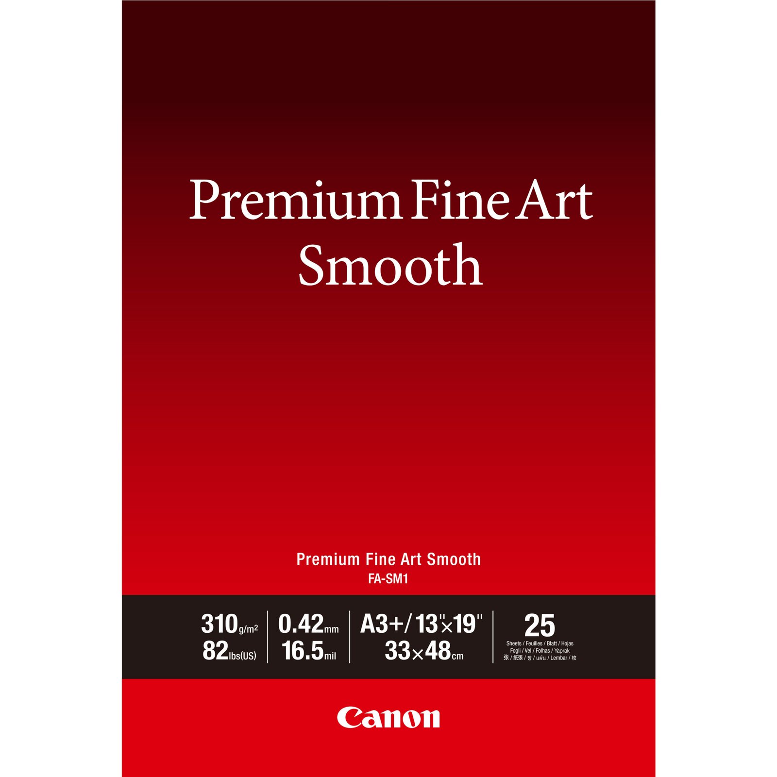 Canon FA-SM1 Premium Fine Art Smooth Paper A3 Plus - 25 Sheets 1711C004