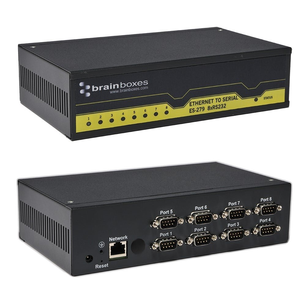 Brainboxes ES-279 8 Port RS232 Ethernet to Serial Adapter