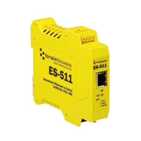 Brainboxes ES-511 Industrial Ethernet to Serial 1xRS232/422/485